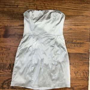Lulus grey strapless mini dress